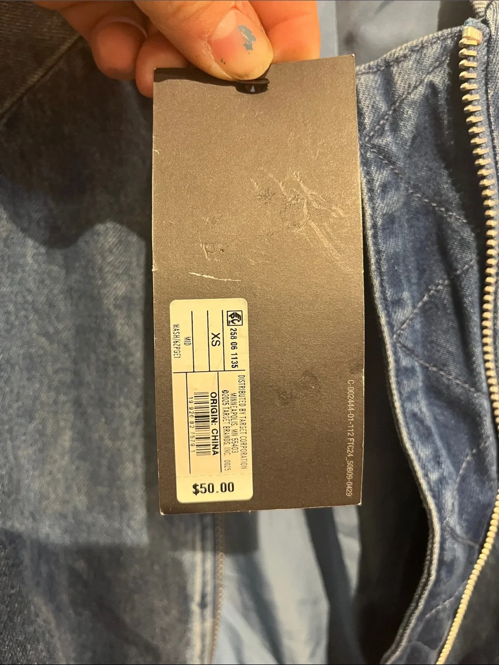 Future Collective Denim Bubble Bomber Jacket - Picture 3 of 6